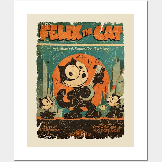 FELIX THE CAT VINTAGE Wall Art by handokostore